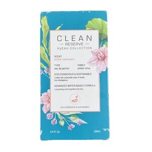 Clean Reserve H2EAU Amber Cashmere Perfume EDP Spray 3.4‎ fl oz NEW
